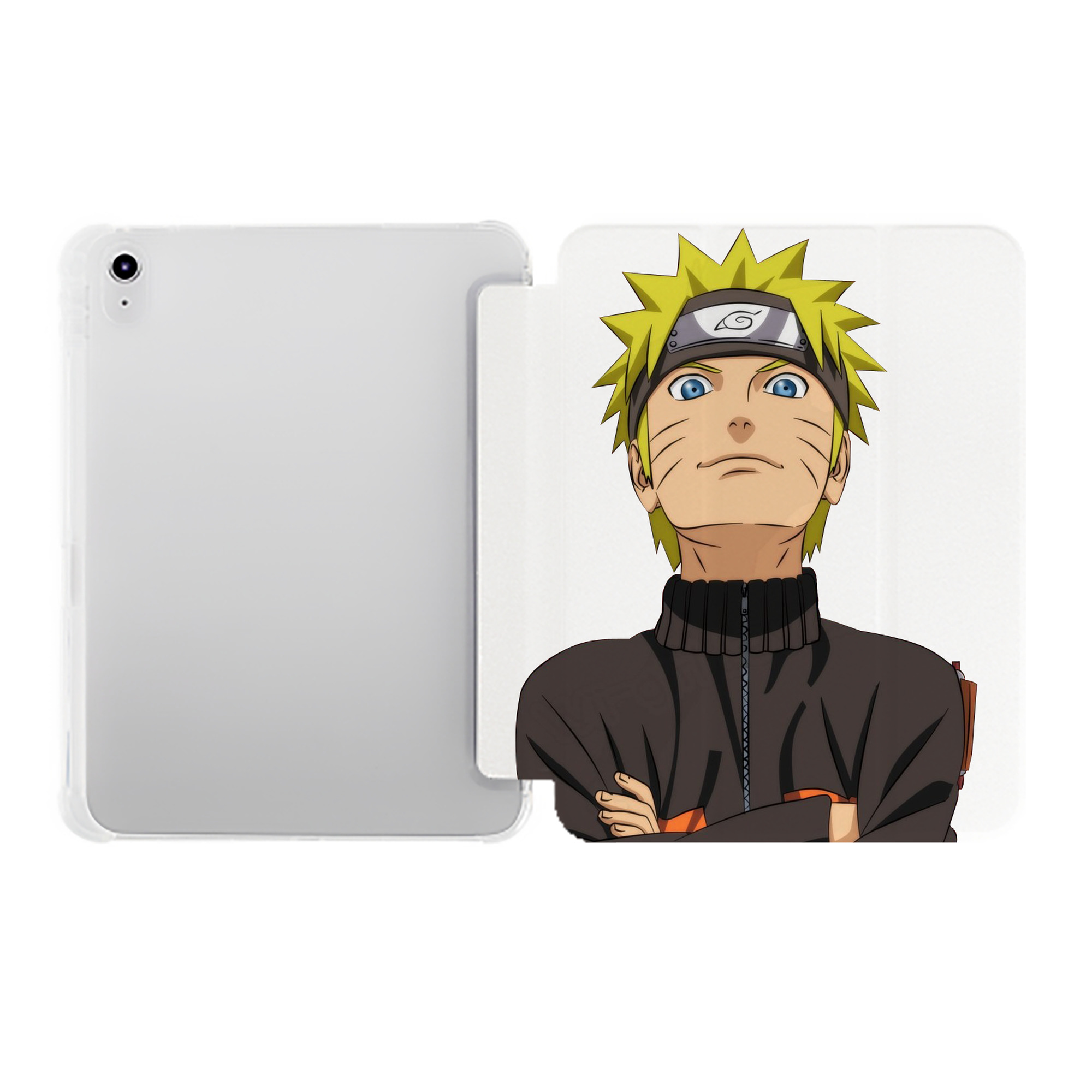 （画像用） NARUTO -ナルト- うずまき ナルト Uzumaki Naruto IPad ケース ペン収納付き 三つ折りスタンド PUレザー×シリコン 対応機種9.5/10.5/10.9インチ